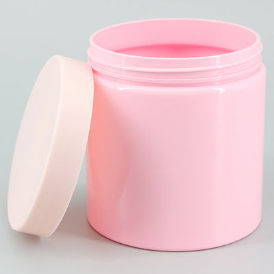 Pink Cylinder 98mm 16.91oz Plastic Cosmetic Jars