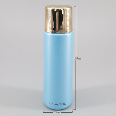 PET Blue 18mm Cylinder 3.38oz Recycled Plastic Bottles