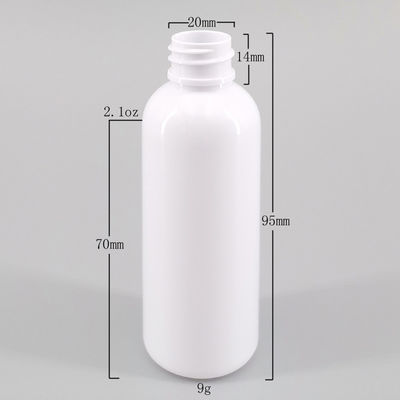 White 20mm 60ml Recycled Plastic Bottles