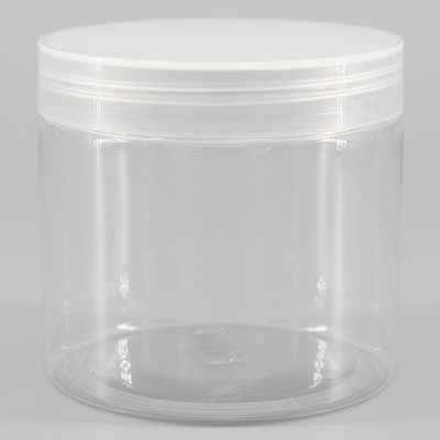 PET Plastic 95mm 13.52oz Clear Plastic Cosmetic Containers