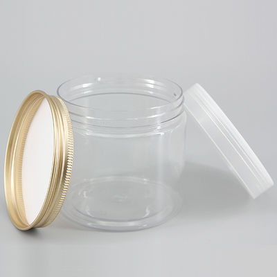 PET Plastic 95mm 13.52oz Clear Plastic Cosmetic Containers