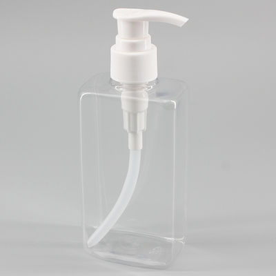 220ml Square Flat Plastic Shampoo Pump Bottles For Hand Sanitizer