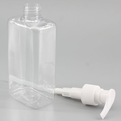220ml Square Flat Plastic Shampoo Pump Bottles For Hand Sanitizer