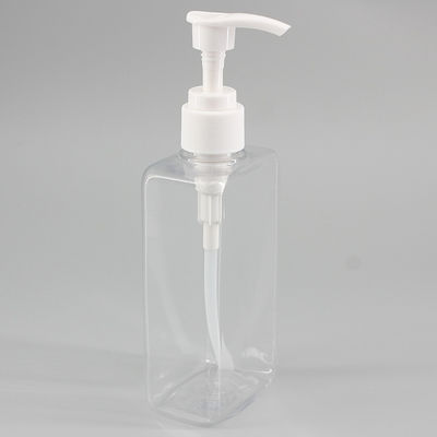 220ml Square Flat Plastic Shampoo Pump Bottles For Hand Sanitizer