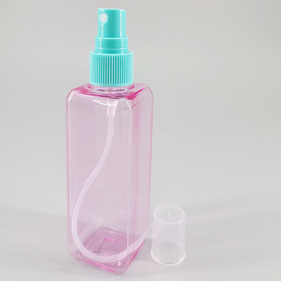 Transparent 100ml PET Clear Purple Square Spray Bottle