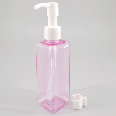 PET Clear Purple 3.5oz 100ml  Square Flat Lotion Bottle
