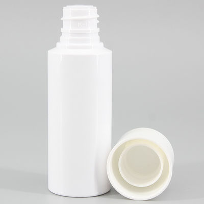 1.69oz/50ml White PET Skin Care Cosmetic Bottle Cylindrical Plastic Lotion Portable Travel Set Bottle