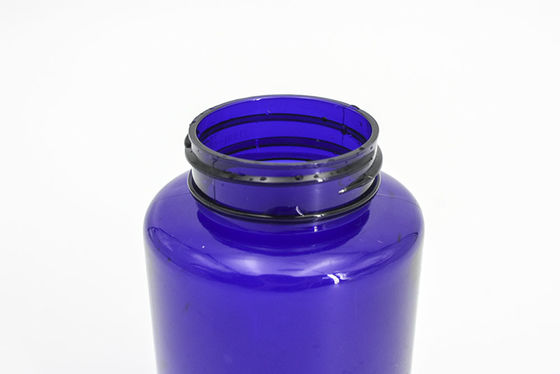 6.76oz/200ml Blue PET Plastic Universal Packaging Bottle, Health Medicine Pill And Capsule Bottle With Screw Cap