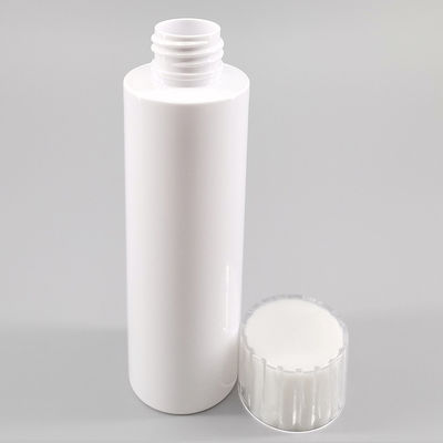 Flat Shoulder Cylinder White 4.05oz Toner Screw Cap PET Plastic Skin Care Bottle