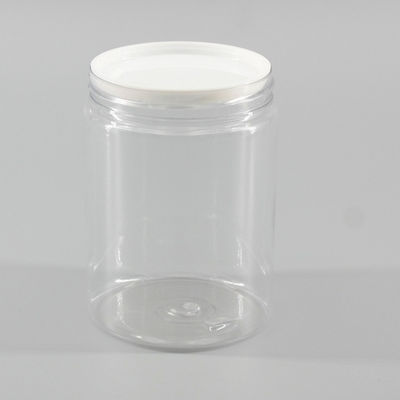 300ml Transparent Cylinder PET Storage Jar for Food Snack Honey Packaging