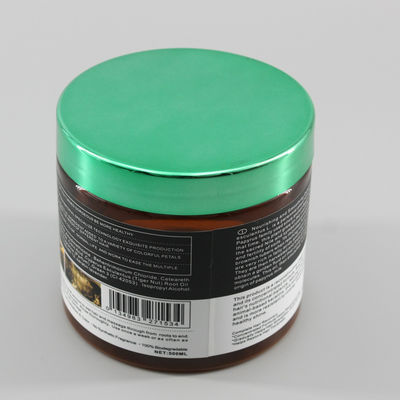 500ml PET Cylinder Cream Plastic Packaging Jar With Electroplated Lid