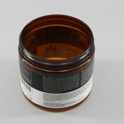 500ml PET Cylinder Cream Plastic Packaging Jar With Electroplated Lid