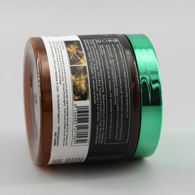 500ml PET Cylinder Cream Plastic Packaging Jar With Electroplated Lid