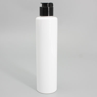 200ml Round Plastic Lotion Bottle White Clear Flip Cap