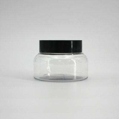 PET 110ml 3.71oz Bath Salt Plastic Jar Black Screw Cap