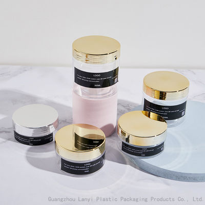 Christmas Candle Packaging Jar 100ml 200ml Clear PET Cylinder Cosmetic Jar