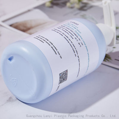 Blue Cylinder 230ml 250ml Hotel HDPE Hand Gel Bottle