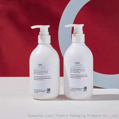 Matte HDPE White Boston 300ml 10oz Shampoo Pump Bottles
