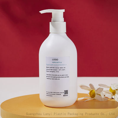 Matte HDPE White Boston 300ml 10oz Shampoo Pump Bottles
