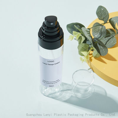 Flat Shoulder clear 3.38oz 4.05oz PET Plastic Spray Bottle