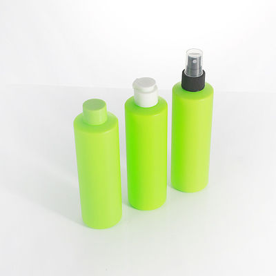 Green Cylindrical 230ml Detergent Liquid Bottle With Flip Cap