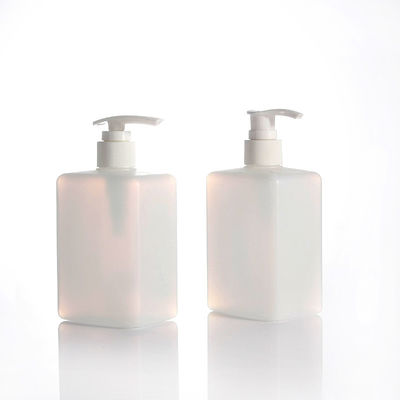Translucent HDPE 300ml Hand Sanitizer Bottle Square Push Type