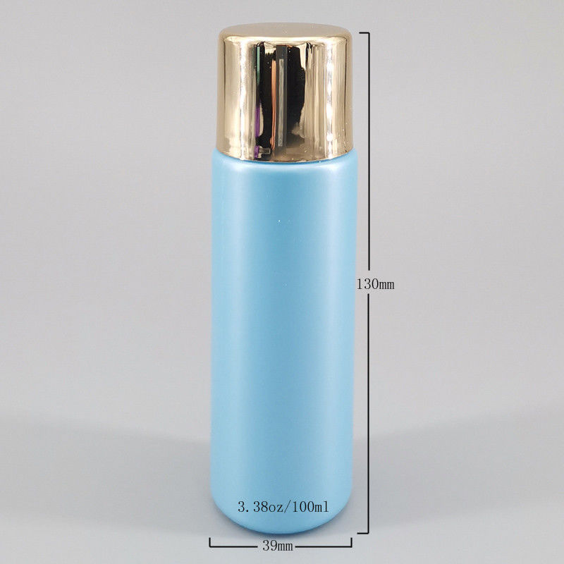PET Blue 18mm Cylinder 3.38oz Recycled Plastic Bottles