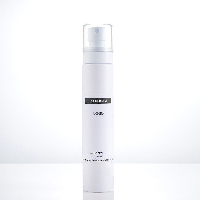 100ml Pet Plastic Spray Bottle White Cylinder Flat Shoulder