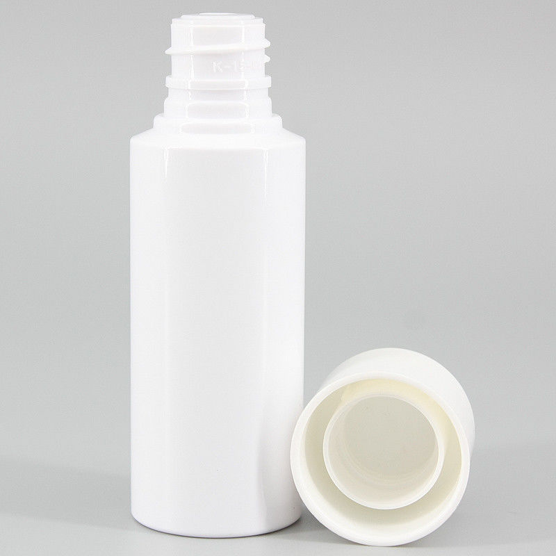 1.69oz/50ml White PET Skin Care Cosmetic Bottle Cylindrical Plastic Lotion Portable Travel Set Bottle