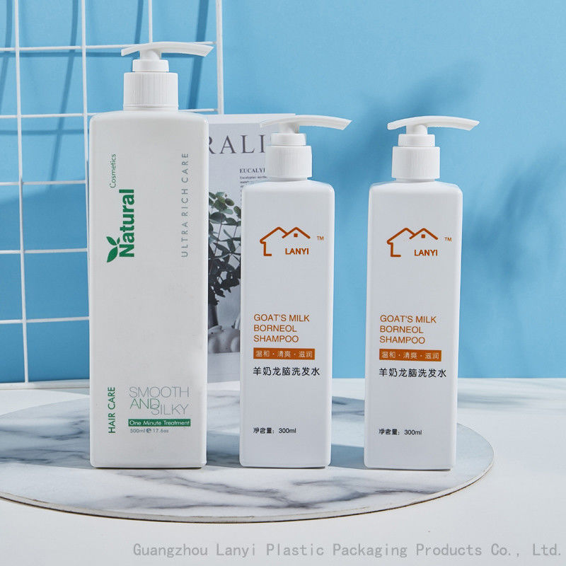 Personal Care 280ml Square HDPE Shampoo Plastic Bottle