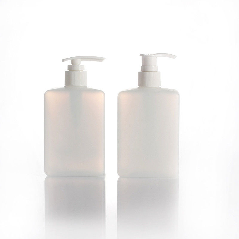 Translucent HDPE 300ml Hand Sanitizer Bottle Square Push Type